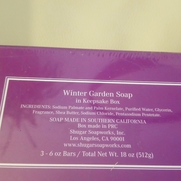 Shugar Soapworks: Winter Garden Soap in Keepsake Box - unopened - Picture 7 of 7